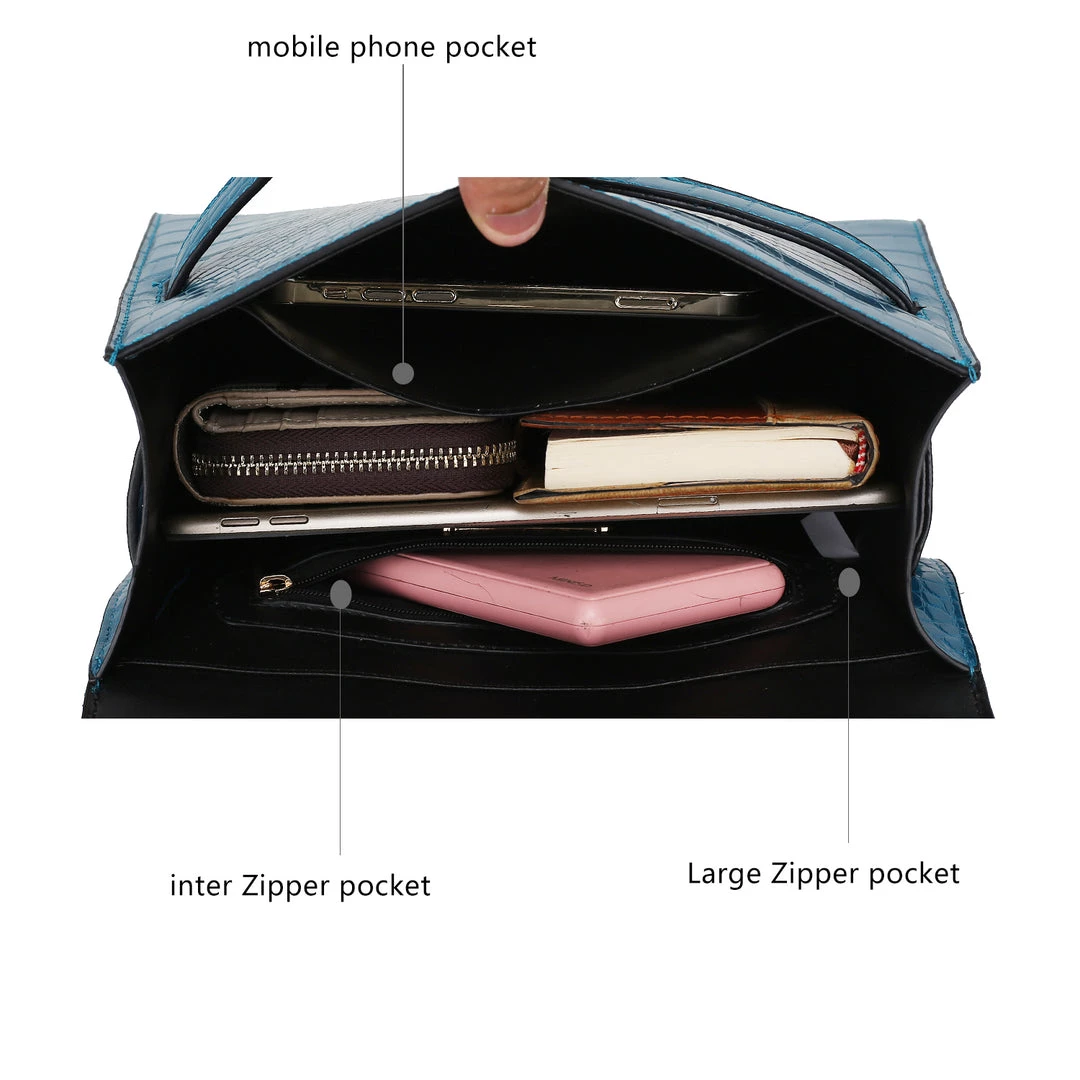 MKF Collection by Mia k. Naomi Vegan Crocodile Leather Women’s Satchel 4 MKF Collection by Mia k. Naomi Vegan Crocodile Leather Women’s Satchel - Image 4