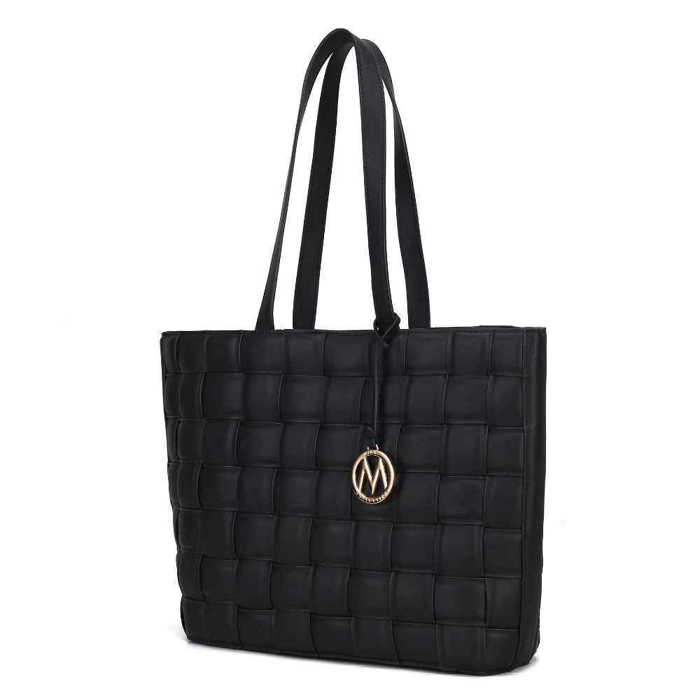 MKF Collection by Mia k. Rowan Woven Vegan Leather Women’s Tote Bag 9 MKF Collection by Mia k. Rowan Woven Vegan Leather Women’s Tote Bag - Image 9