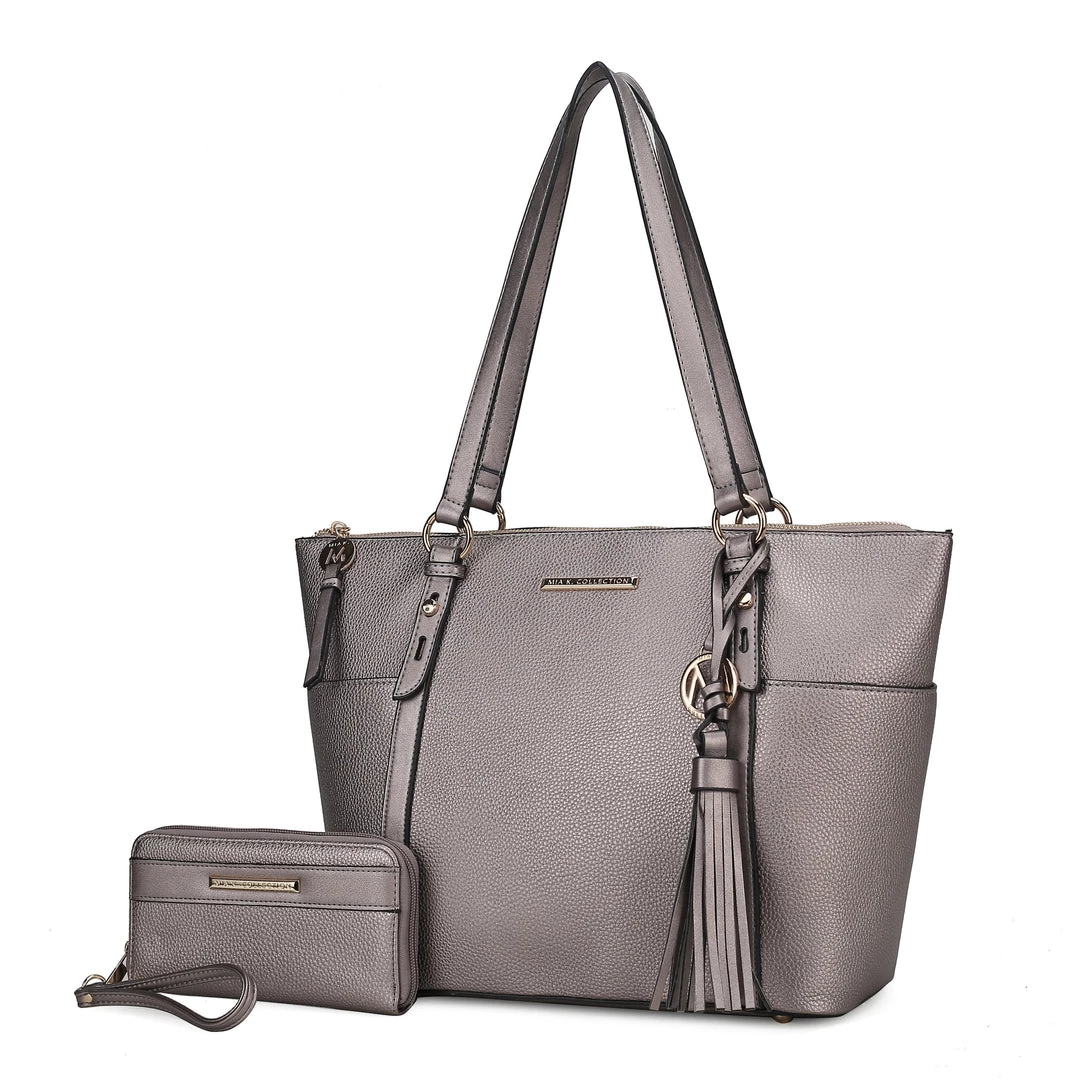MKF Collection by Mia K Gloria Vegan Leather Women’s Tote Handbag with wallet 16 MKF Collection by Mia K Gloria Vegan Leather Women’s Tote Handbag with wallet - Image 16