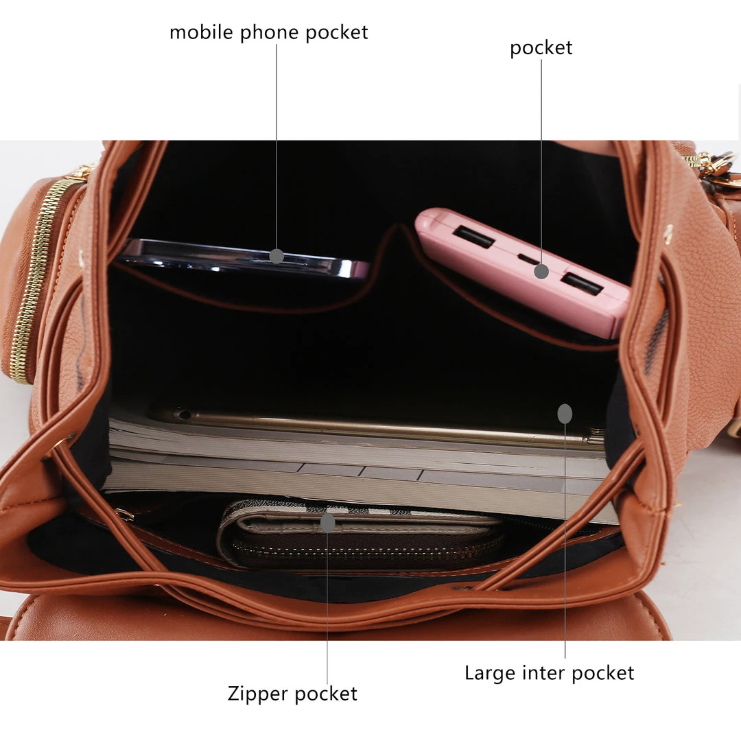 MKF Collection by Mia K Ivanna Vegan Leather for Women’s Oversize Backpack 4 MKF Collection by Mia K Ivanna Vegan Leather for Women’s Oversize Backpack - Image 4