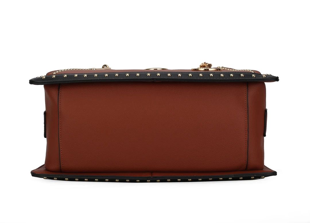 MKF Collection by Mia K Aubrey Vegan Leather Multi Compartment Satchel Handbag - Color Block for women 5 MKF Collection by Mia K Aubrey Vegan Leather Multi Compartment Satchel Handbag - Color Block for women - Image 5