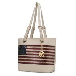 MKF Collection by Mia k. Vera Vegan Leather Patriotic Flag Pattern Women&rsquo;s Tote Bag -Mkf Collection Shop 0af2b76b05084c80aa724afff4ceb260 82440dbb e2fe 4702 8b8d 44d3ac18810d 1080x