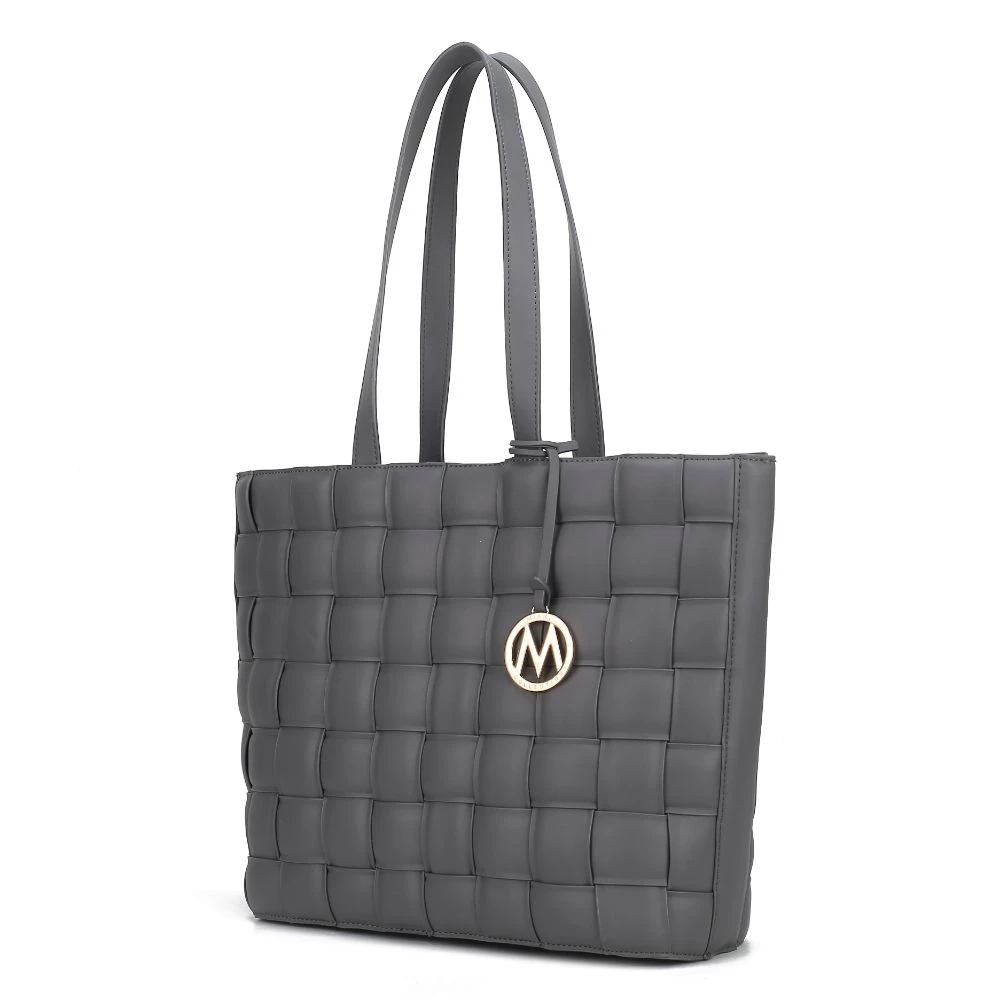 MKF Collection by Mia k. Rowan Woven Vegan Leather Women’s Tote Bag 7 MKF Collection by Mia k. Rowan Woven Vegan Leather Women’s Tote Bag - Image 7