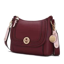 MKF Collection by Mia k. Maggie Vegan Leather Crossbody Handbag for women