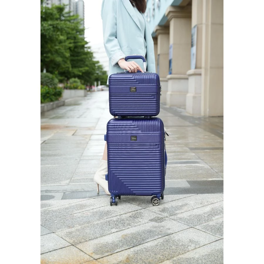 MKF Collection by Mia k. Mykonos Luggage Set with a carry-on and Cosmetic Case – 2 pieces 2 MKF Collection by Mia k. Mykonos Luggage Set with a carry-on and Cosmetic Case – 2 pieces - Image 2