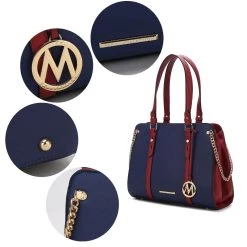 MKF Collection by Mia k. Amy Color Block Vegan Leather Women&rsquo;s Tote Bag -Mkf Collection Shop 19acbe3b64544e6eac0f24dc3797a64e 1080x