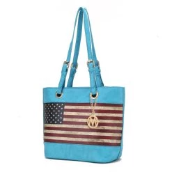 MKF Collection by Mia k. Vera Vegan Leather Patriotic Flag Pattern Women&rsquo;s Tote Bag -Mkf Collection Shop 1abfd676d01d4314a92a956a7110780c d0065297 2181 43cf b817 cffd676066b2 1080x