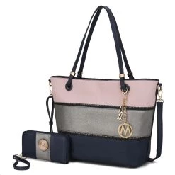 MKF Collection by Mia k. Vallie Color-Block Vegan Leather Women&rsquo;s Tote Bag with Matching Wallet &ndash; 2 pcs -Mkf Collection Shop 24bf5d7036b945f4b7a51381a169a5e7 0e2547c4 e4ec 496a 8570 3510e267e12d 1080x