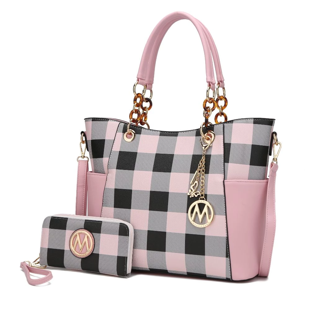 MKF Collection by Mia K Bonita Checker Tote Handbag for Women's 15 MKF Collection by Mia K Bonita Checker Tote Handbag for Women's - Image 15