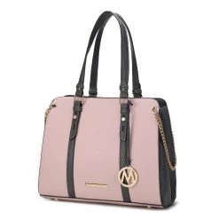 MKF Collection by Mia k. Amy Color Block Vegan Leather Women&rsquo;s Tote Bag -Mkf Collection Shop 2fbb67e7b83e403dbbaf77d2577de60f 1080x