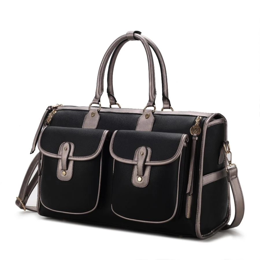 MKF Collection by Mia k. Genevieve Color Block Vegan Leather Women’s Duffle Bag 11 MKF Collection by Mia k. Genevieve Color Block Vegan Leather Women’s Duffle Bag - Image 11