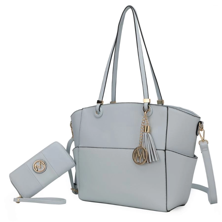 MKF Collection by Mia k. Prisha Vegan Leather Women’s Tote Bag with Wallet - 2 pieces 1 MKF Collection by Mia k. Prisha Vegan Leather Women’s Tote Bag with Wallet - 2 pieces