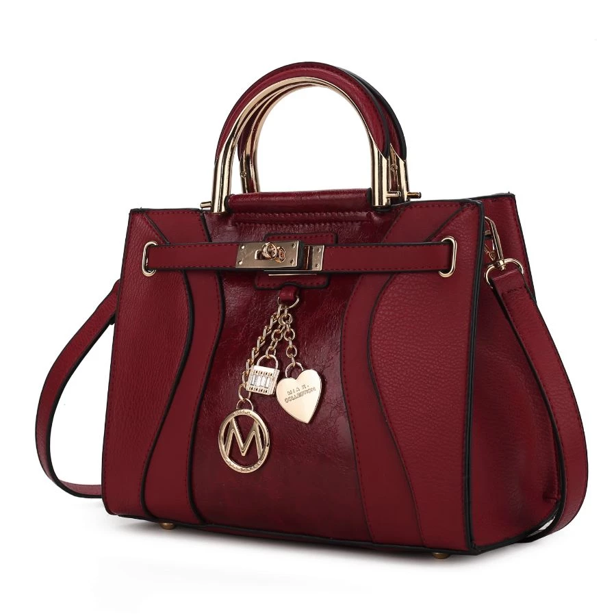 MKF Collection by Mia k. Cassia Vegan Leather Medium Satchel Handbag for women 9 MKF Collection by Mia k. Cassia Vegan Leather Medium Satchel Handbag for women - Image 9