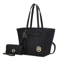 MKF Collection by Mia k. Alexandra Vegan Leather Women’s Tote Bag with Wallet – 2 pieces