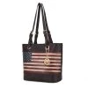 MKF Collection by Mia k. Vera Vegan Leather Patriotic Flag Pattern Women&rsquo;s Tote Bag