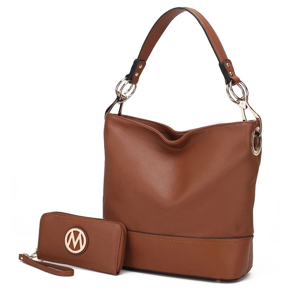 MKF Collection by Mia K Magnolia Vegan Leather Women’s Hobo Handbag with wallet 9 MKF Collection by Mia K Magnolia Vegan Leather Women’s Hobo Handbag with wallet - Image 9