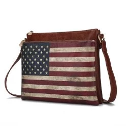 MKF Collection by Mia k. Madeline Printed Flag Vegan Leather Women’s Crossbody Bag