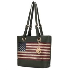 MKF Collection by Mia k. Vera Vegan Leather Patriotic Flag Pattern Women&rsquo;s Tote Bag -Mkf Collection Shop 55054a1e75244cb3b516cd9cf1f8a730 97dd9fa2 5365 4047 8118 d6c20278feff 1080x