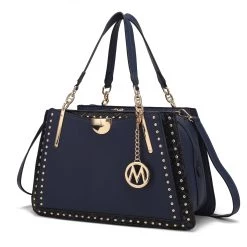 MKF Collection by Mia K Aubrey Vegan Snake Leather Woman Multi Compartment Satchel Handbag for women