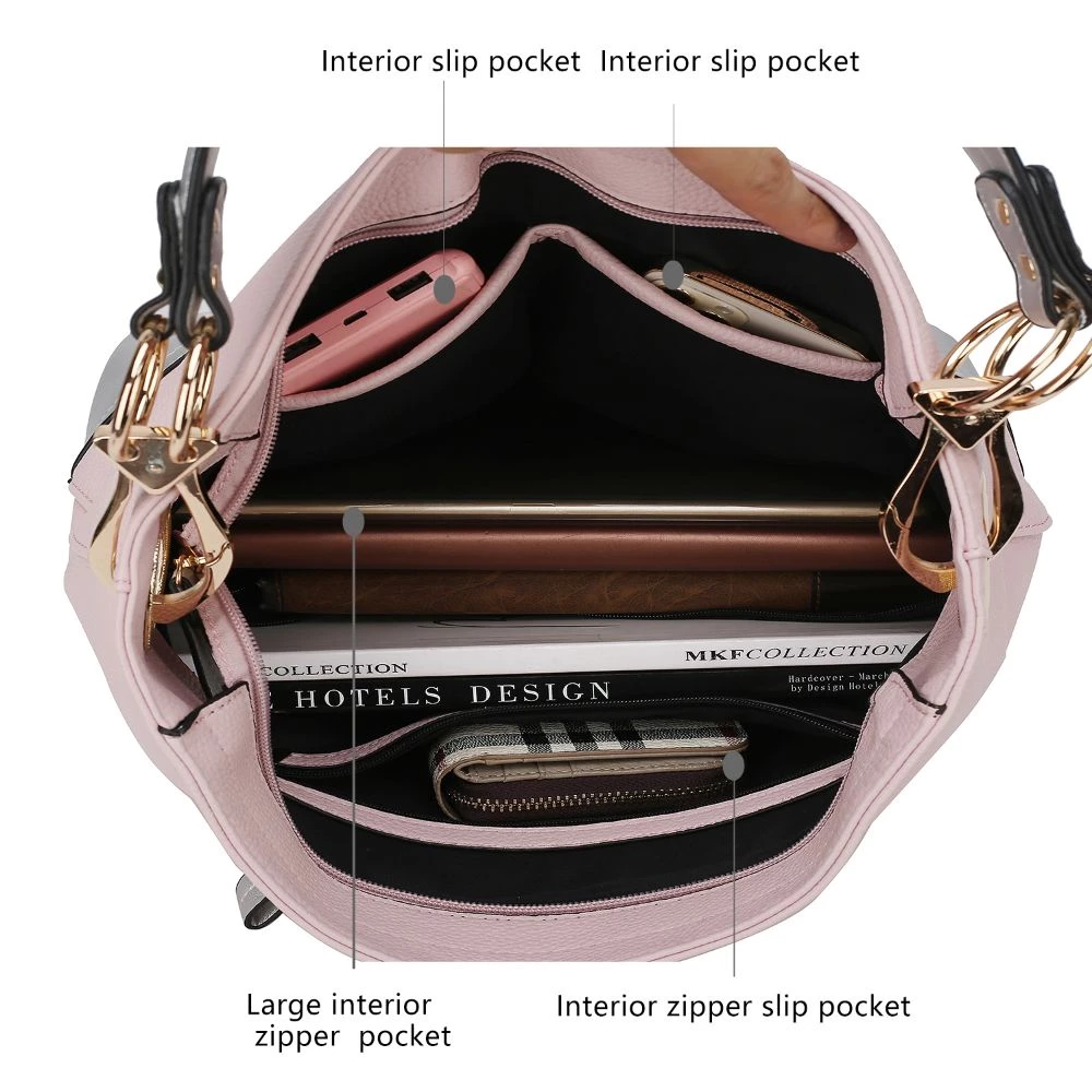 MKF Collection by Mia K Magnolia Vegan Leather Women’s Hobo Handbag with wallet 5 MKF Collection by Mia K Magnolia Vegan Leather Women’s Hobo Handbag with wallet - Image 5