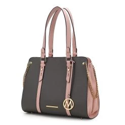 MKF Collection by Mia k. Amy Color Block Vegan Leather Women&rsquo;s Tote Bag -Mkf Collection Shop 64706dbc574e4d54b6be951876c6fbf6 1080x