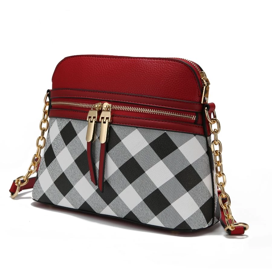 MKF Collection by Mia k. Suki Checkered Crossbody Handbag for women 1 MKF Collection by Mia k. Suki Checkered Crossbody Handbag for women