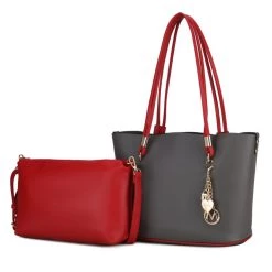 MKF Collection by Mia k. Malay Vegan Leather Women&rsquo;s Tote Bag with Cosmetic Pouch &ndash; 2 pieces -Mkf Collection Shop 7a36dcb13f34446fb33a94156fdfcfba e7dfd0e0 213f 47a6 acfd 8b0d8a3d6eb4 1080x