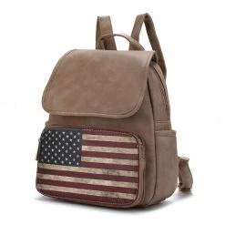 MKF Collection by Mia k. Regina Printed Flag Vegan Leather Women’s Backpack