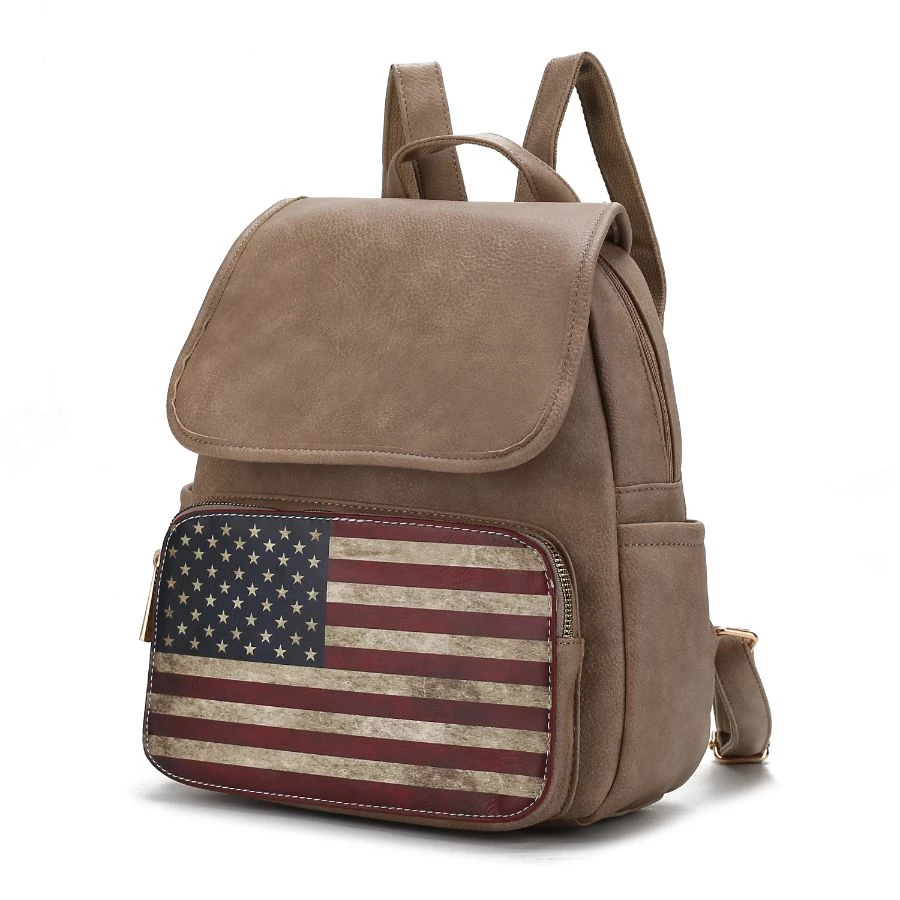 MKF Collection by Mia k. Regina Printed Flag Vegan Leather Women’s Backpack 1 MKF Collection by Mia k. Regina Printed Flag Vegan Leather Women’s Backpack