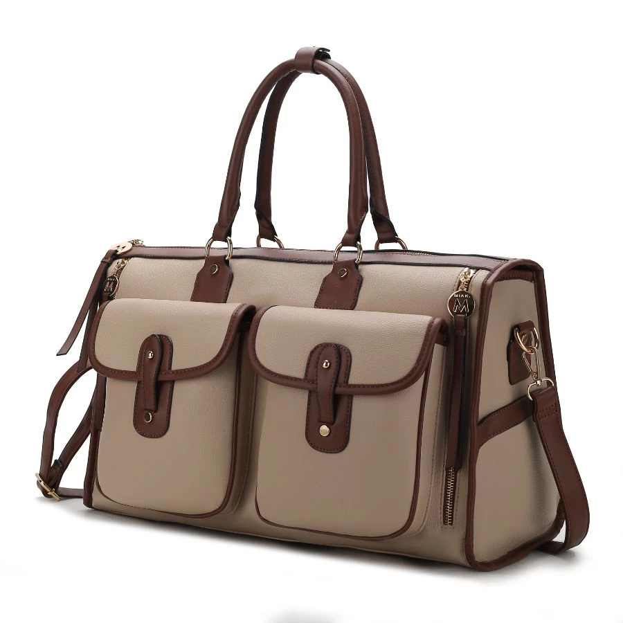 MKF Collection by Mia k. Genevieve Color Block Vegan Leather Women’s Duffle Bag 9 MKF Collection by Mia k. Genevieve Color Block Vegan Leather Women’s Duffle Bag - Image 9