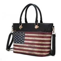 MKF Collection by Mia k. Lilian Vegan Leather Women’s FLAG Tote Bag