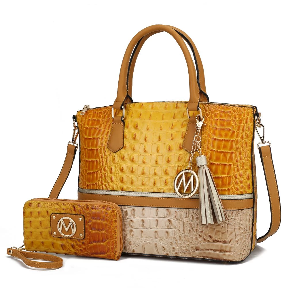 MKF Collection by Mia k. Autumn Crocodile Skin Tote Bag with Wallet for women 11 MKF Collection by Mia k. Autumn Crocodile Skin Tote Bag with Wallet for women - Image 11