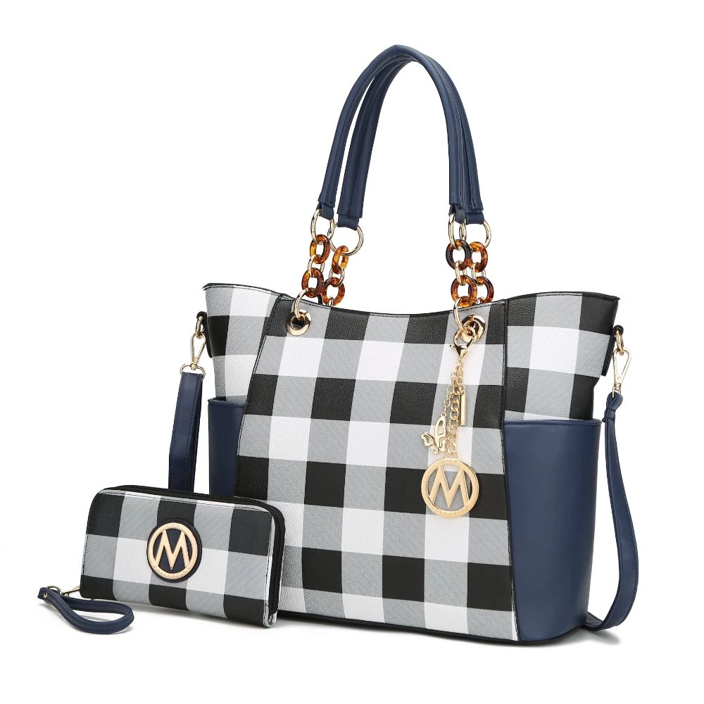 MKF Collection by Mia K Bonita Checker Tote Handbag for Women's 14 MKF Collection by Mia K Bonita Checker Tote Handbag for Women's - Image 14