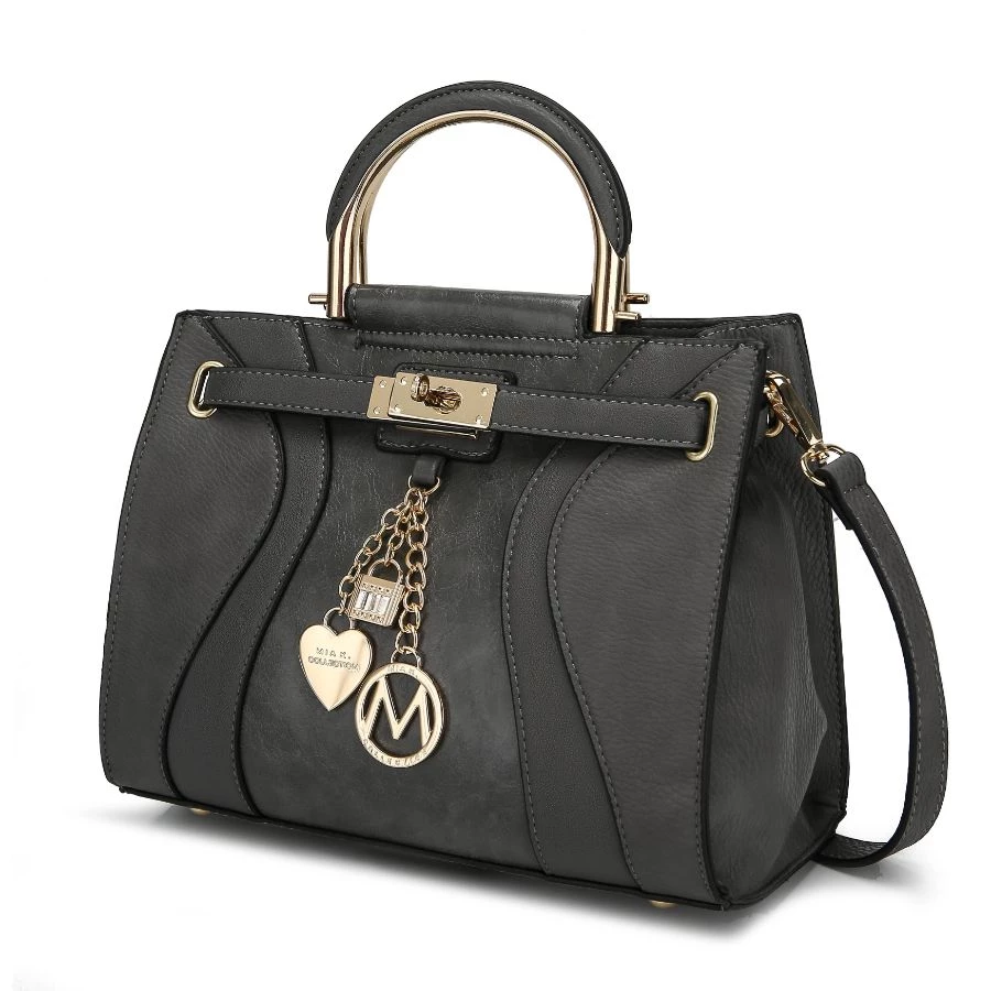 MKF Collection by Mia k. Cassia Vegan Leather Medium Satchel Handbag for women 12 MKF Collection by Mia k. Cassia Vegan Leather Medium Satchel Handbag for women - Image 12