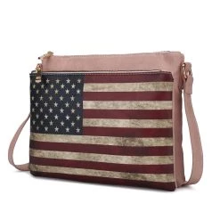 MKF Collection by Mia k. Madeline Printed Flag Vegan Leather Women’s Crossbody Bag