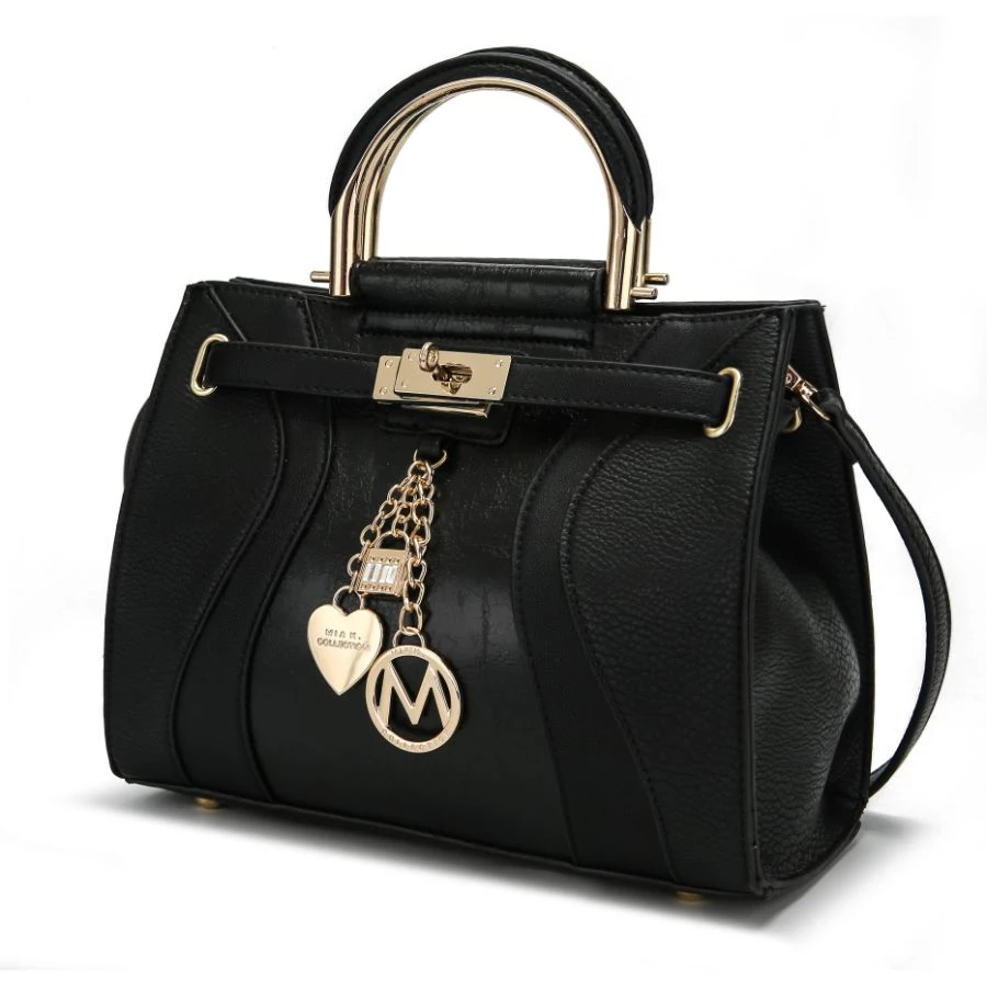 MKF Collection by Mia k. Cassia Vegan Leather Medium Satchel Handbag for women 1 MKF Collection by Mia k. Cassia Vegan Leather Medium Satchel Handbag for women