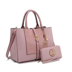 MKF Collection by Mia k. Yola Satchel Handbag with Wallet for women