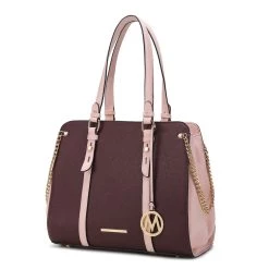 MKF Collection by Mia k. Amy Color Block Vegan Leather Women’s Tote Bag