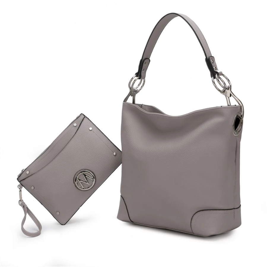 MKF Collection by Mia k. Viviana Vegan Leather Women’s Hobo Bag with Wristlet – 2 pieces 22 MKF Collection by Mia k. Viviana Vegan Leather Women’s Hobo Bag with Wristlet – 2 pieces - Image 22