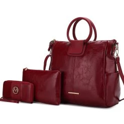 MKF Collection by Mia k. Zori Vegan Leather Women’s Tote Bag with pouch and wallet -3 pieces -Mkf Collection Shop 91fecb18ffe14035ae7c90cd5c73807a 1080x