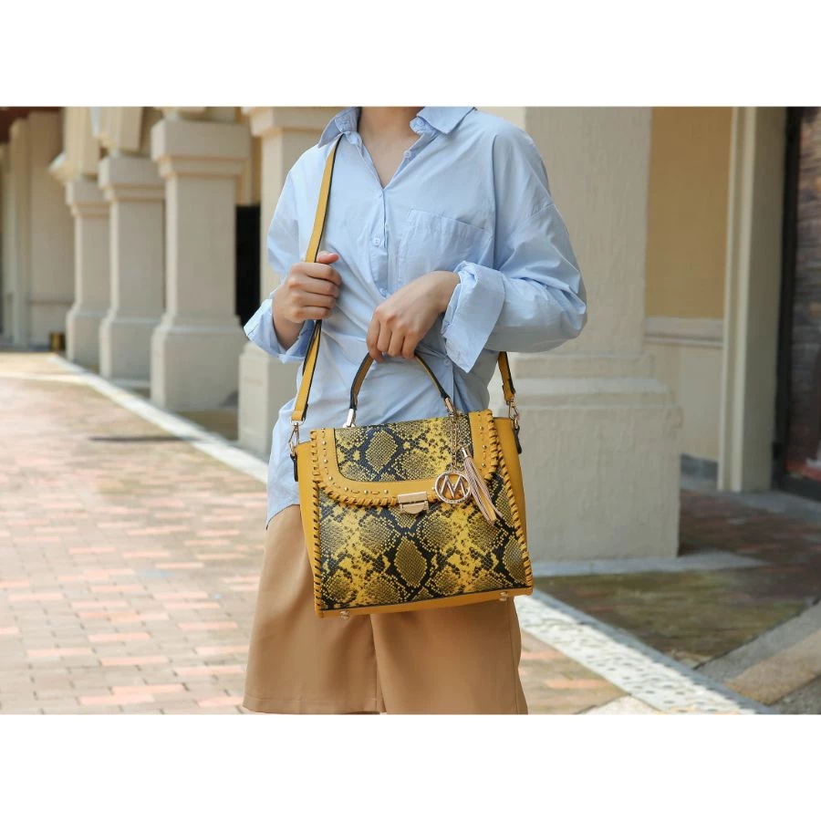 MKF Collection by Mia k. Lilli Vegan Leather Satchel Handbag for women 2 MKF Collection by Mia k. Lilli Vegan Leather Satchel Handbag for women - Image 2