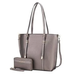 Mkf Collection Shop 19 MKF Collection by Mia k. Emery Vegan Leather Women’s Tote Bag with Wallet - 2 pieces