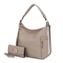 Mkf Collection Shop 7 MKF Collection by Mia k. Ophelia Vegan Leather Women’s Hobo Bag with Wallet – 2 pieces