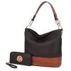 MKF Collection by Mia K Magnolia Vegan Leather Women&rsquo;s Hobo Handbag with wallet