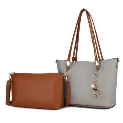 MKF Collection by Mia k. Malay Vegan Leather Women&rsquo;s Tote Bag with Cosmetic Pouch &ndash; 2 pieces -Mkf Collection Shop a194d3d8285d406197352b2e072cb7f3 fa9ba719 2891 4c75 a9b5 17eb23cdcccb 1080x