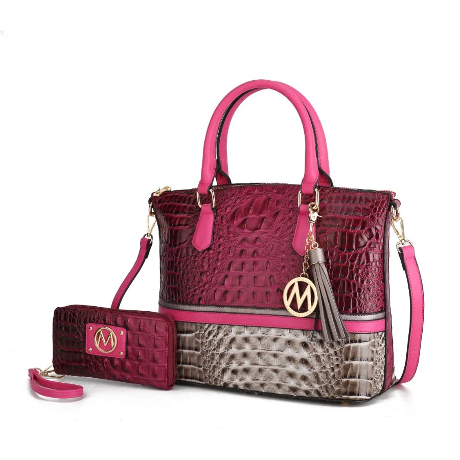 MKF Collection by Mia k. Autumn Crocodile Skin Tote Bag with Wallet for women 12 MKF Collection by Mia k. Autumn Crocodile Skin Tote Bag with Wallet for women - Image 12
