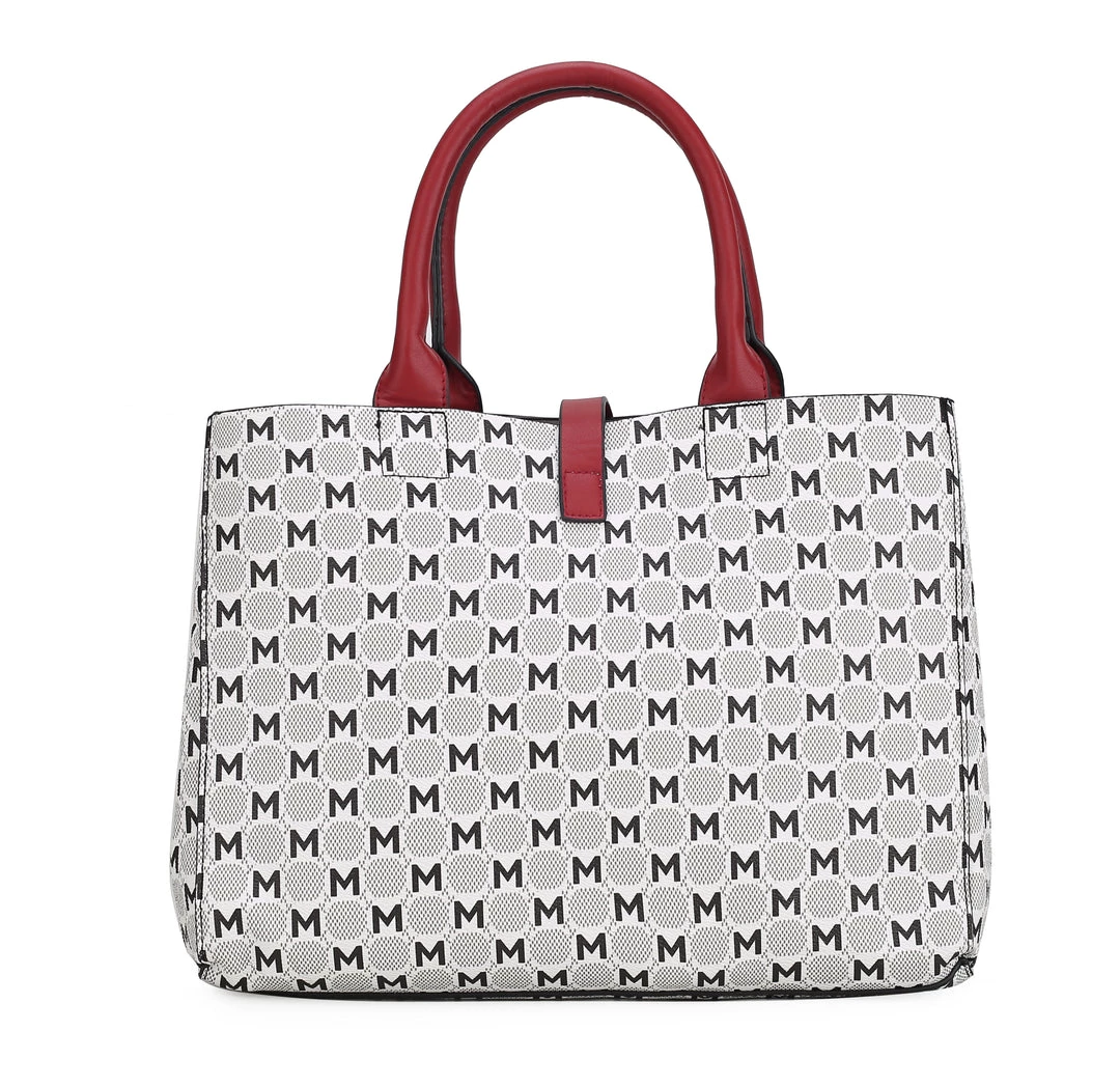 MKF Collection by Mia K Yuliana Circular M emblem Print Satchel Handbag for Women's with Wallet 3 MKF Collection by Mia K Yuliana Circular M emblem Print Satchel Handbag for Women's with Wallet - Image 3
