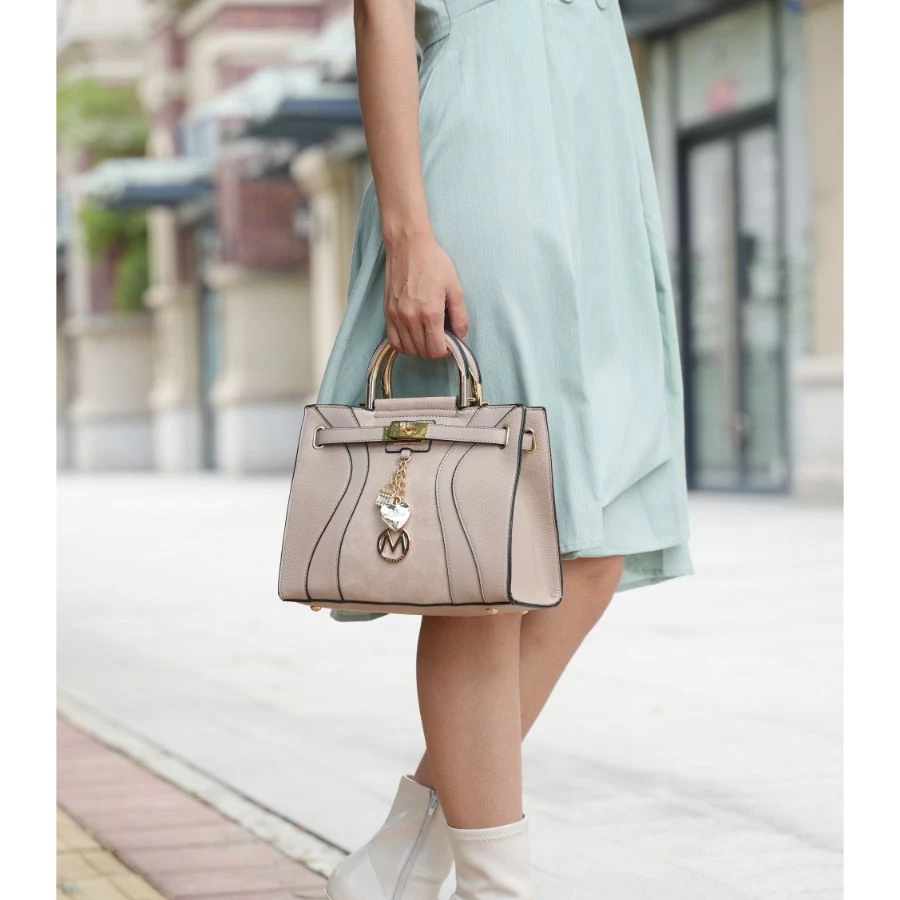 MKF Collection by Mia k. Cassia Vegan Leather Medium Satchel Handbag for women 2 MKF Collection by Mia k. Cassia Vegan Leather Medium Satchel Handbag for women - Image 2