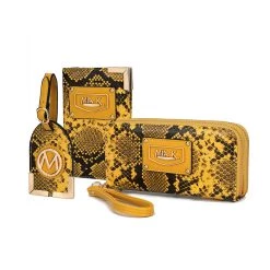 MKF Collection by Mia k. Darla Snake Travel Gift for Women Set – 3 pieces