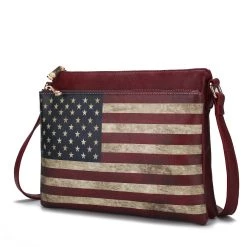 MKF Collection by Mia k. Madeline Printed Flag Vegan Leather Women’s Crossbody Bag